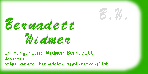 bernadett widmer business card